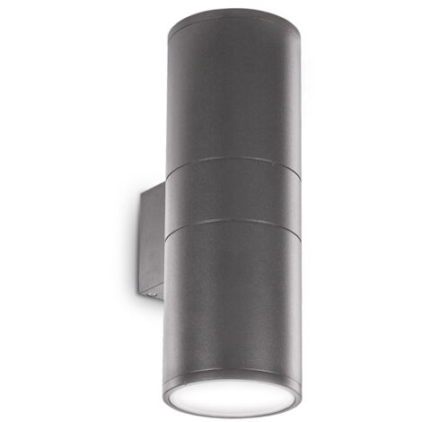 Applique Moderna Gun Alluminio Antracite 2 Luci E27