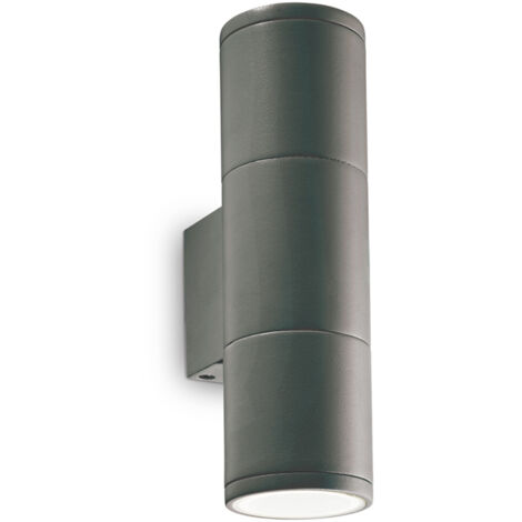 Applique Moderna Gun Alluminio Antracite 2 Luci Gu10