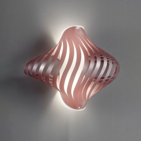 Applique Moderna Helios Polilux ® Pink Metal 2 Luci E27