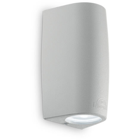 Applique Moderna Keope Materie Plastiche Grigio 2 Luci Gu10