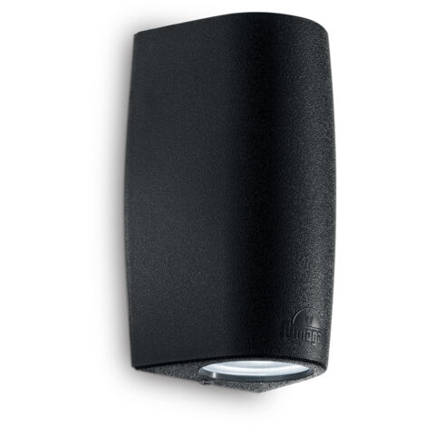 Applique Moderna Keope Materie Plastiche Nero 2 Luci Gu10