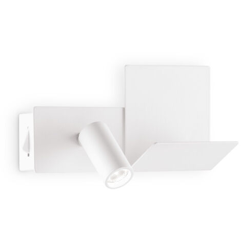 Applique Moderna Komodo-1 Metallo Bianco Led 4,5W 3000K Luce Calda