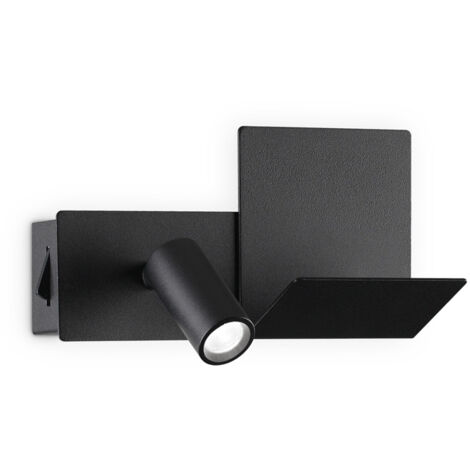Applique Moderna Komodo-1 Metallo Nero Led 4,5W 3000K Luce Calda