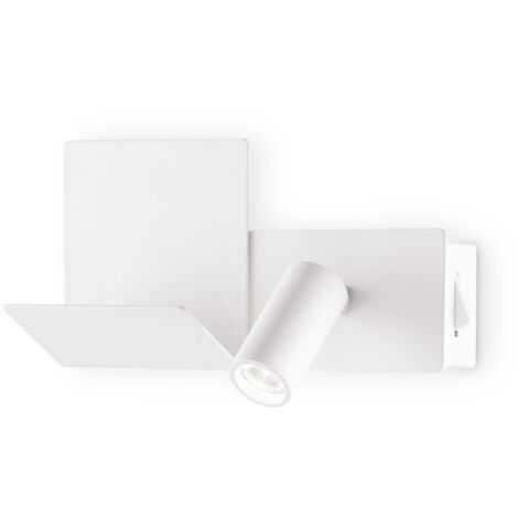 Applique Moderna Komodo-2 Metallo Bianco Led 4,5W 3000K Luce Calda