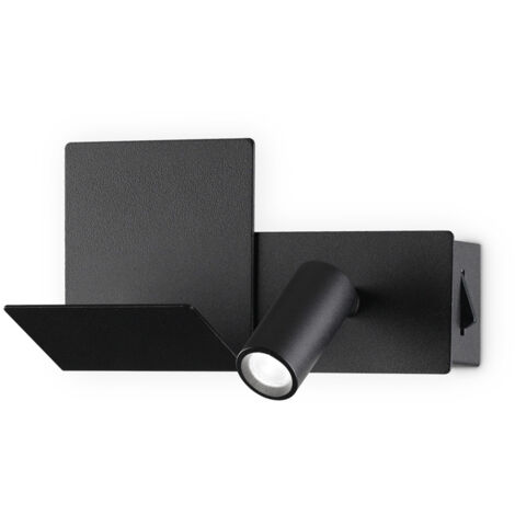 Applique Moderna Komodo-2 Metallo Nero Led 4,5W 3000K Luce Calda