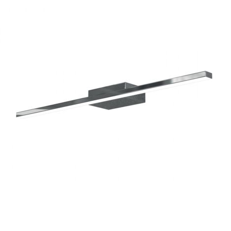 Applique Moderna Line Metallo Cromo Diffusore Acrilico B Led 14,4W Calda 90Cm