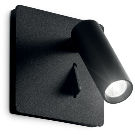 Applique Moderna Lite Metallo Nero Led 3W 3000K Luce Calda