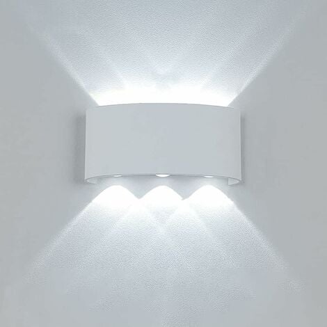APPLIQUE MODERNA LUCE A LED LAMPADA DA PARETE MURO DA 16W PER ESTERNO BIANCA LUCE FREDDA 6500K