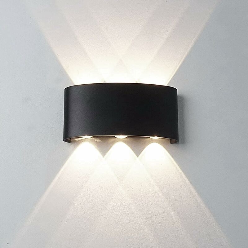 Image of Partenopea Utensili - applique moderna luce a led lampada da parete muro da 6W per esterno nero luce naturale 4000K