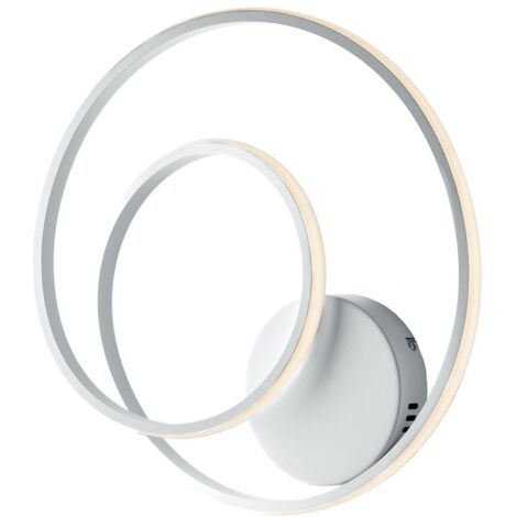 Applique Moderna Malena Con Led Integrato Metallo E Alluminio Bianco