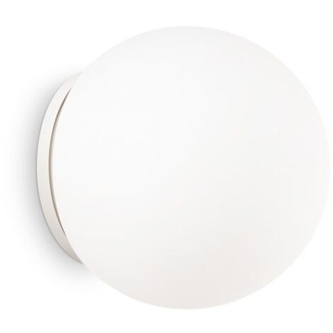 Applique Moderna Mapa Vetro Bianco 1 Luce E27 D20Cm