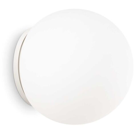 Applique Moderna Mapa Vetro Bianco 1 Luce E27 D30Cm