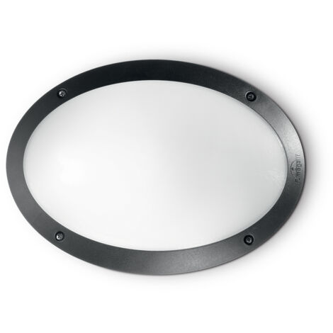 Applique Moderna Medea-1 Materie Plastiche Nero 1 Luce E27