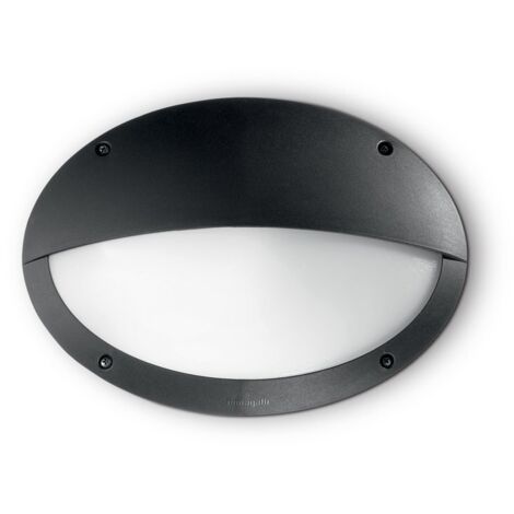 Applique Moderna Medea-2 Materie Plastiche Nero 1 Luce E27