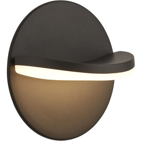 Applique Moderna Moda Alluminio Grigio Policarbonato Led 16,3W 3000K