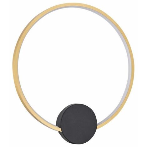 Applique moderna nera anello oro 40cm LED 17W Reality