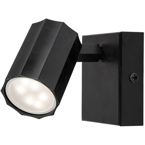 Applique moderna nera cilindrica orientabile GU10 Rabalux