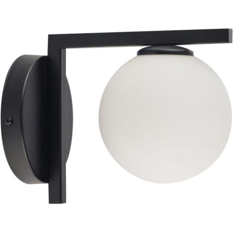 Applique moderna nera sfera bianca Andy G9 12W Sigma