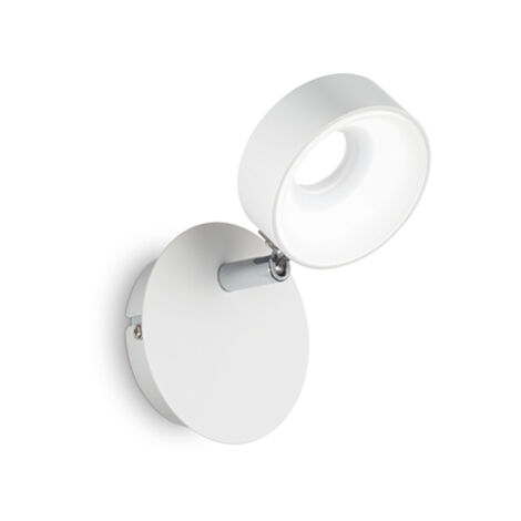 Applique Moderna Oby Metallo Bianco 1 Luce 6W 3000K Luce Calda