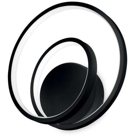 Applique Moderna On-Off Oz Metallo Nero Led 28W 3000K Luce Calda