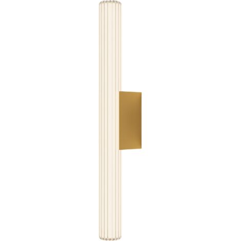 Applique moderna oro vetro tubo 61cm IP44 LED CCT 12W