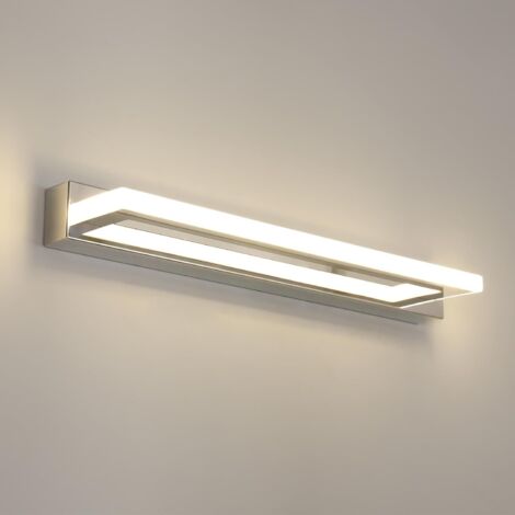 Applique moderna per specchio da bagno, 9W 800LM, 42 cm, luce bianca neutra 4500K, adatta per specchi, armadietti, tavoli, WC e mobili, colore argento.