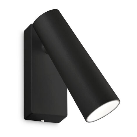 Applique Moderna Pipe Metallo Nero Led 7W 3000K Luce Calda