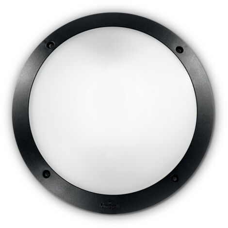 Applique Moderna Polar-1 Materie Plastiche Nero 1 Luce E27