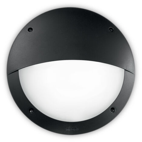 Applique Moderna Polar-2 Materie Plastiche Nero 1 Luce E27