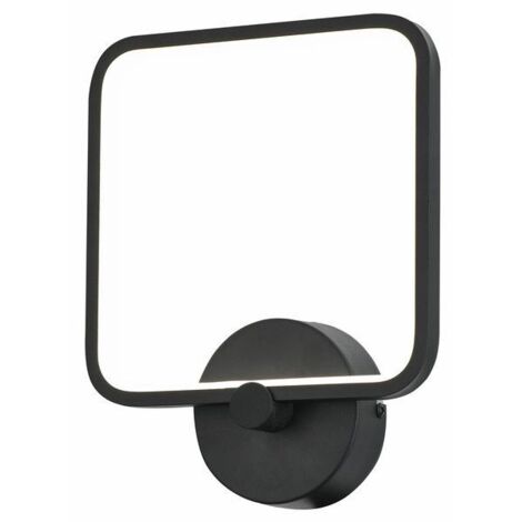 Applique moderna quadrata nera Anaya LED 12W Reality