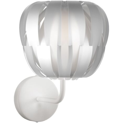 Applique Moderna Queen Polilux ® Argento E Metallo 1 Luce E27