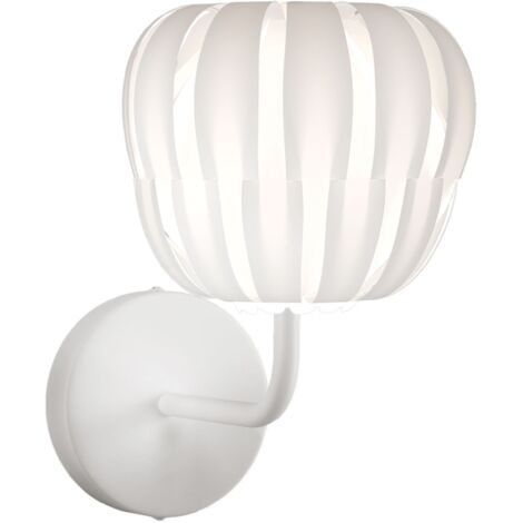 Applique Moderna Queen Polilux ® Bianco E Metallo 1 Luce E14