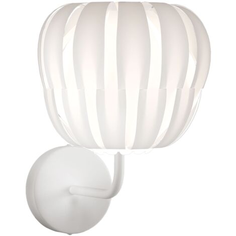 Applique Moderna Queen Polilux ® Bianco E Metallo 1 Luce E27