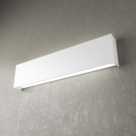 Applique Moderna Rettangolare Wally Metallo Bianco 1 Luce 2G11 49Cm