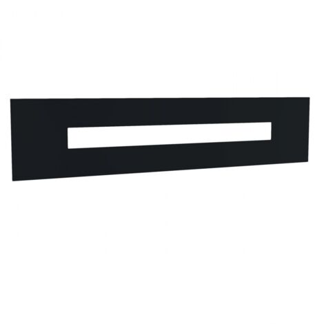 Applique Moderna Rettangolare Wally Metallo Nero 1 Luce  2G11 71Cm