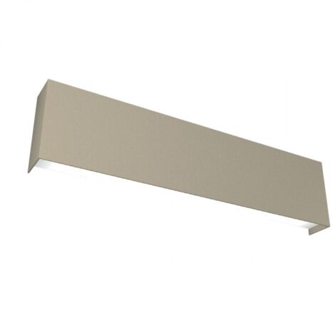 Applique Moderna Rettangolare Wally Metallo Sabbia 1 Luce 2G11 49Cm