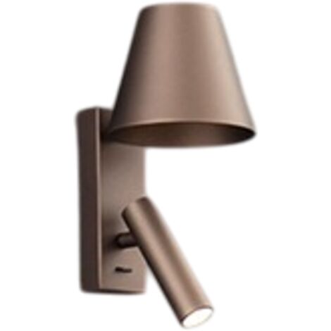Applique Moderna Reverse Metallo Marrone Led 6W 3000K Ip20