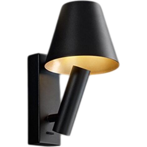 Applique Moderna Reverse Metallo Nero Led 6W 3000K Ip20