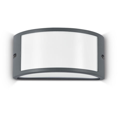 Applique Moderna Rex-1 Alluminio-Materie Plastiche Antracite 1 Luce E27
