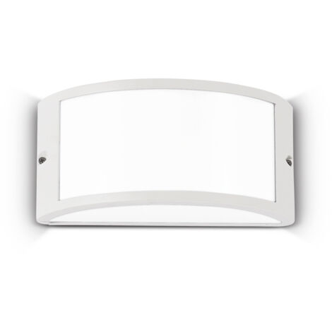 Applique Moderna Rex-1 Alluminio-Materie Plastiche Bianco 1 Luce E27