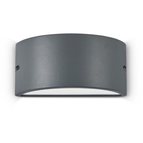 Applique Moderna Rex-2 Alluminio-Materie Plastiche Antracite 1 Luce E27