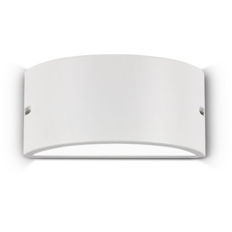 Applique Moderna Rex-2 Alluminio-Materie Plastiche Bianco 1 Luce E27