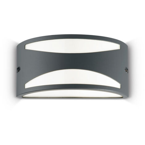 Applique Moderna Rex-3 Alluminio-Materie Plastiche Antracite 1 Luce E27