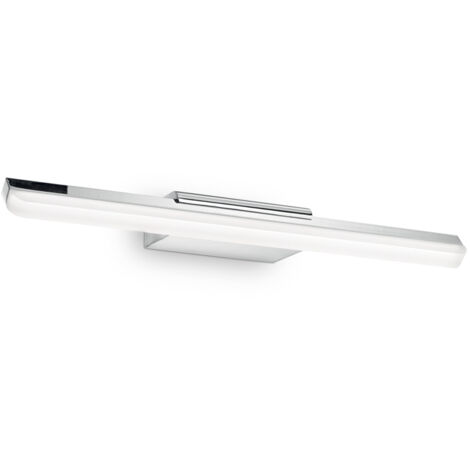 Applique Moderna Riflesso Alluminio Cromo Led 11W 3000K Luce Calda