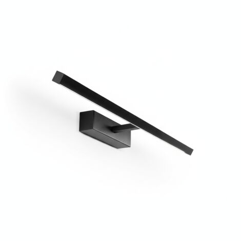 Applique Moderna Riga Metallo Nero Acrilico Led 12W 3000K