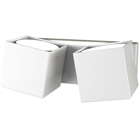 Applique Moderna Rotation Metallo Bianco 2 Luci Gx53