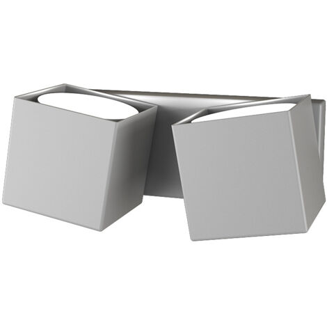 Applique Moderna Rotation Metallo Grigio 2 Luci Gx53
