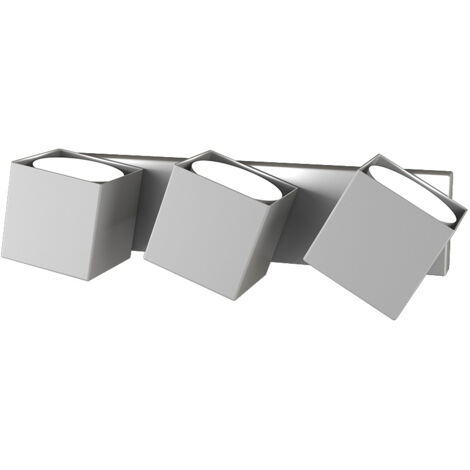Applique Moderna Rotation Metallo Grigio 3 Luci Gx53