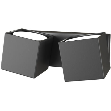 Applique Moderna Rotation Metallo Grigio Antracite 2 Luci Gx53