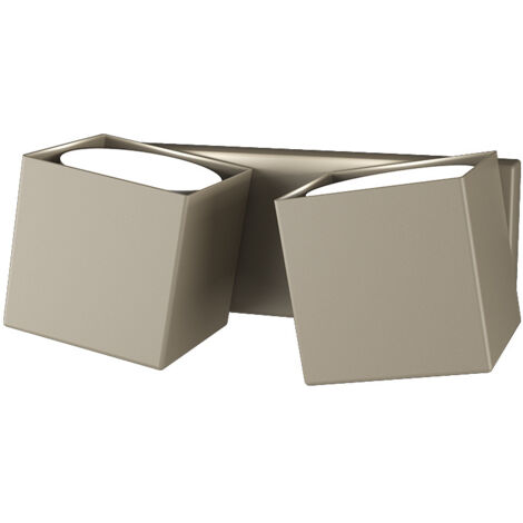 Applique Moderna Rotation Metallo Sabbia 2 Luci Gx53